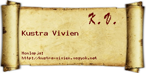 Kustra Vivien névjegykártya